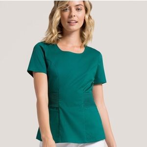 Jaanuu Hunter Green Scrub Top